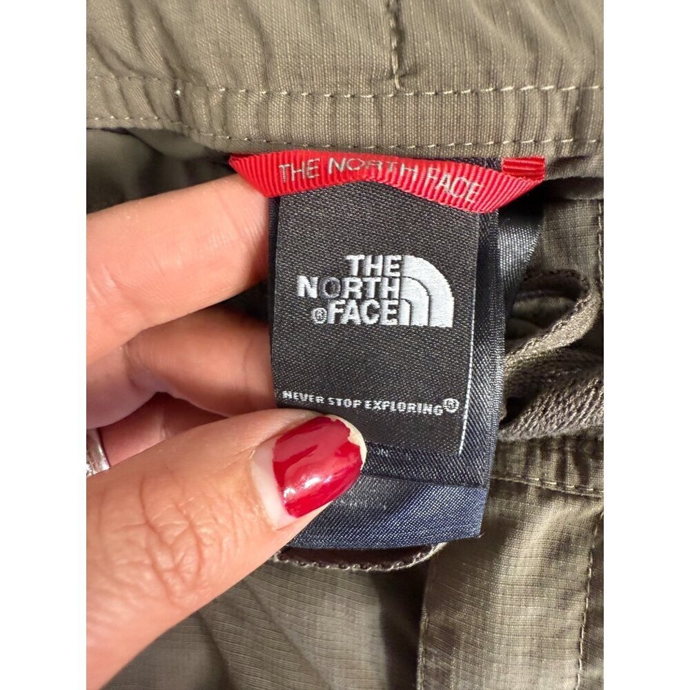 The North Face Womens Nylon Roll-Up Pants 10 Khaki Drawstring Waist Outdoor - Picture 4 of 15